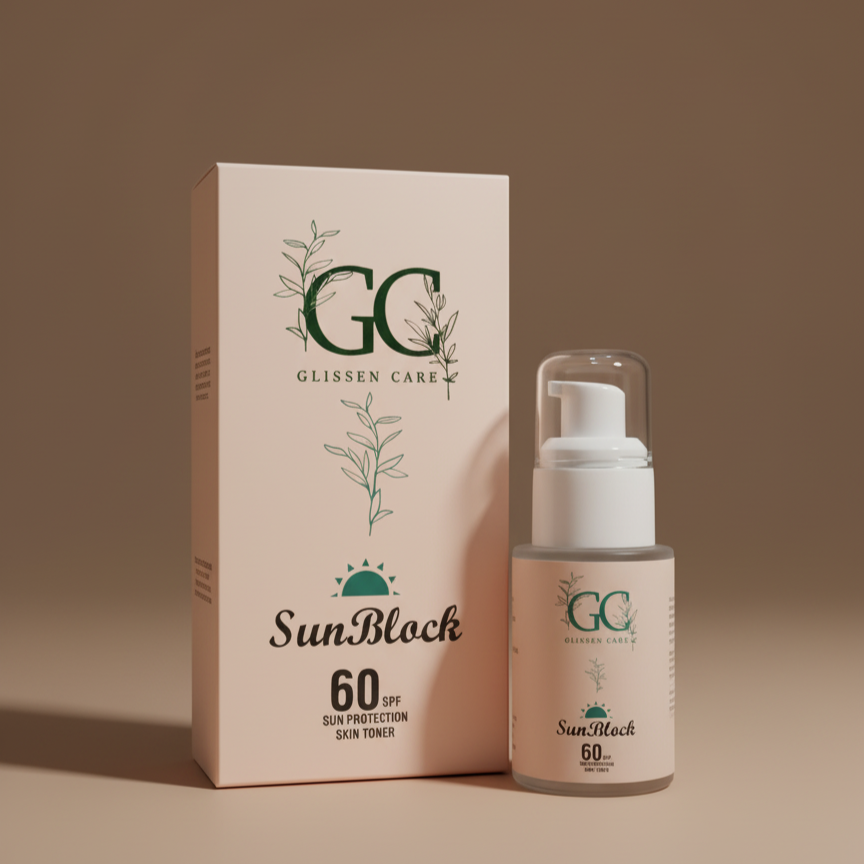 Glissen Care Sunblock SPF 60 | Ultra-Light, Non-Greasy, Broad Spectrum UV Protection | For All Skin Types